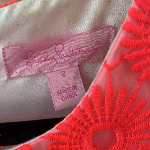 Lilly Pulitzer Eyelet Neon Dress - Picture 3 of 3